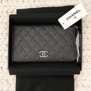 New Limited Pressed Glitter Chanel Zipper Wallet